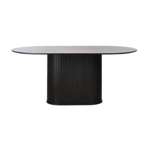 Table à manger ovale 180x95cm en bois SONYA noir 180x95x75c…