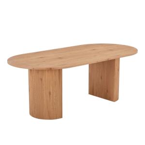Table à manger ovale 210x100cm en bois CORBY naturel 100x21…
