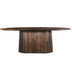 Table à manger Ovale 6/8 personnes 200 cm en bois massif br…