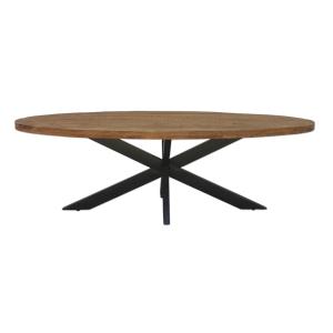 Table à manger ovale 6 personnes 160 cm en bois massif