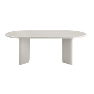 Table à manger ovale 8/10 personnes 220 cm, coloris sable