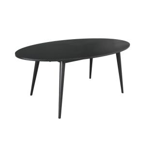 Table à manger ovale bois d'hévéa et placage chêne 6 places…