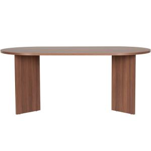 Table à manger ovale effet Noyer 8 pers. 180 cm