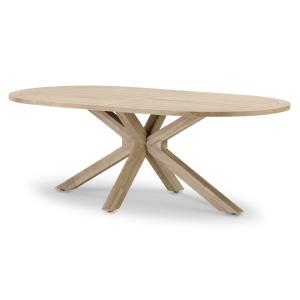 Table à manger ovale en bois 220x115cm