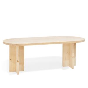 Table à manger ovale en bois de sapin naturel 160x75cm