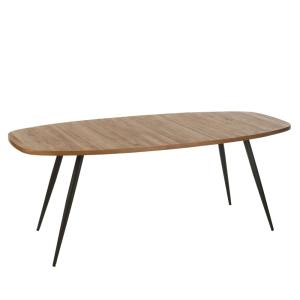 Table à manger ovale teck recyclé j-line bois naturel 200x9…