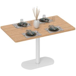 Table à manger pour 6 personnes avec piétement en métal chê…