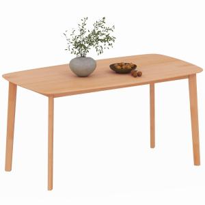 Table à manger pour 6 personnes en bois massif effet bois n…