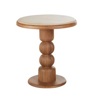 Table à manger professionnelle ronde effet terrazzo et pied…