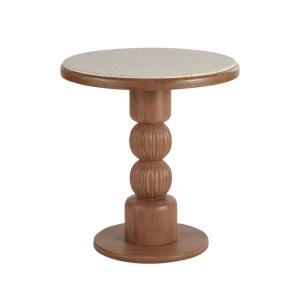Table à manger professionnelle ronde effet terrazzo et pied…