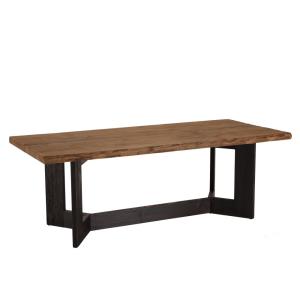 Table à manger rect. 220x100cm bois Pin recyclé