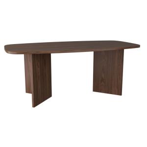 Table à manger rectangulaire, 190 cm, effet noyer