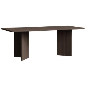 Table à manger rectangulaire 204x90 cm, finition frêne brun…
