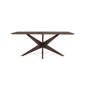 Table à manger rectangulaire en bois de manguier wengé