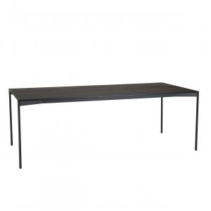Table à manger rectangulaire noire 220x100cm piètement méta…