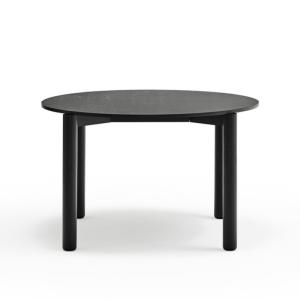 Table à manger ronde 120 cm en bois noir