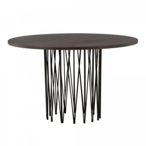 Table à manger ronde 120cm en bois pied design