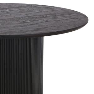 Table à manger ronde 120x120x75 cm en bois et décor marron…