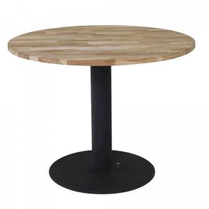 Table à manger ronde 140cm en bois et métal
