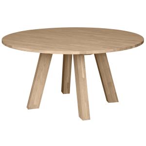 Table à manger ronde 150x75 cm en chêne naturel