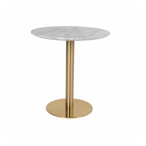 Table à manger ronde 2 personnes ø70, décor marbre et laito…