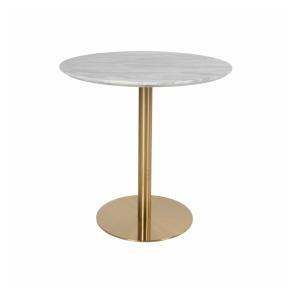 Table à manger ronde 2 personnes ø90, décor marbre et laito…