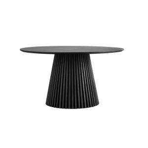 Table à manger ronde 4/6 personnes ø140 cm chêne noir