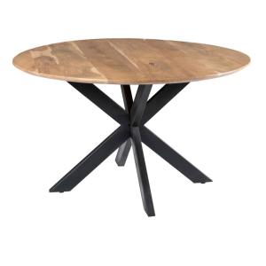 Table à manger ronde 4 personnes 120 cm en bois massif