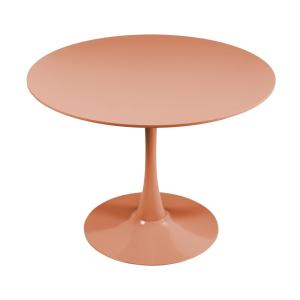 Table à manger ronde 4 personnes D100 cm rose saumon