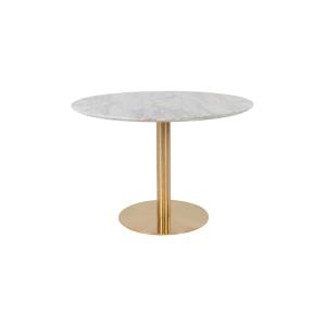 Table à manger ronde 4 personnes ø110, décor marbre et lait…