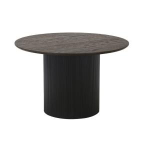 Table à manger ronde 4 personnes ø120 cm brun foncé