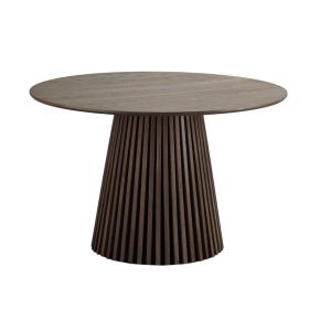 Table à manger ronde 4 personnes ø120 cm chêne fumé