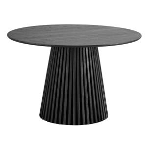 Table à manger ronde 4 personnes ø120 cm chêne noir