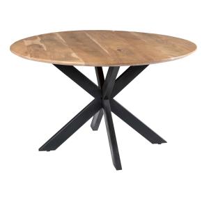 Table à manger ronde 6 personnes D120 cm, Spider et Acacia