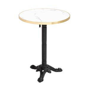 Table à manger ronde 60 cm inclinable marbre blanc/doré et…