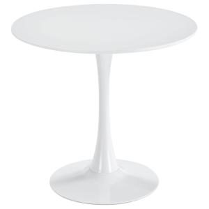 Table à manger ronde, blanc
