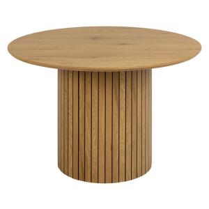 Table à manger ronde effet bois 4 personnes D120