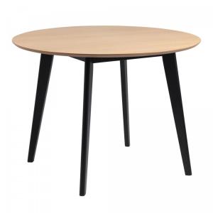 Table à manger ronde en bois 105cm naturel