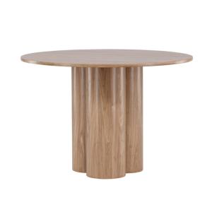 Table à manger ronde en bois 110x76 cm marron