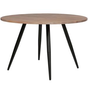 Table à manger ronde en bois 4 personnes, Ø120 cm