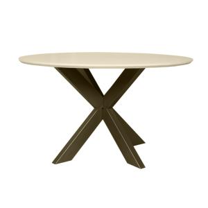 Table à manger ronde en bois beige D150 cm