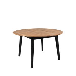 Table à manger ronde en bois D140cm bois clair / noir