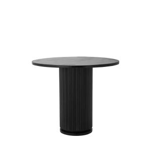 Table à manger ronde en bois D90cm noir