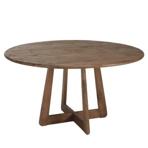 Table à manger ronde en bois de mindi D140