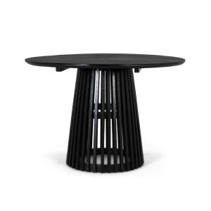 Table à manger ronde en bois de mindi massif et base grilla…