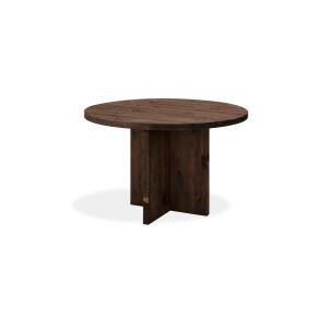 Table à manger ronde en bois de sapin marron de Ø110x75cm