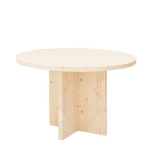 Table à manger ronde en bois de sapin naturelle de Ø110x75c…