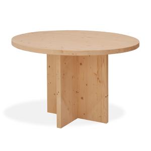 Table à manger ronde en bois massif de chêne moyen de ø110…