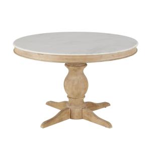 Table à manger ronde en marbre blanc 5/6 personnes D120
