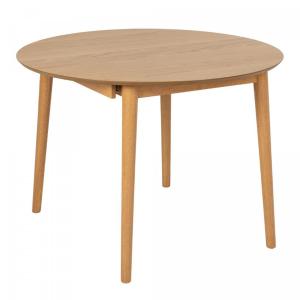Table à manger ronde extensible 115cm en bois
